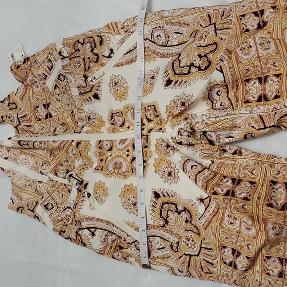 Free People Alpine Glow Printed Snow Bib Brushed Sail Paisley - Picture 11 of 12